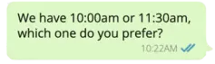 Agent message